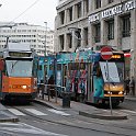 DSC25349  Trams des lignes 24 et 27, de deux générations différentes, à la Piazza Fontana