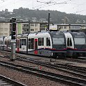 DSC25304  Compositions en attente à Bremgarten. La photo a été prise un dimanche où les trains roulent à la cadence demi-heure et en unité simple. En semaine, la cadence est au quart d'heure et en unité double aux heures de pointe