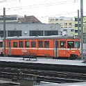 DSCF8587  Voiture pilote BDt en réserve avec automotrice dans le nouveau design vers les ateliers à Aarau