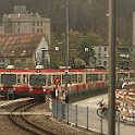 DSC05868  A l'occasion de l'adieu à la voie étroite, deux trains spéciaux de 5 éléments ont circulé sur la ligne avec les invités officiels. Entre Altmark et Liestal accrochés ensemble en une seule longue composition. Ici à Altmark.