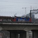 DSC11223  Re 420 avec un train de marchandises sur le pont de la Lorraine à Bern