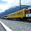 DSCF0946  Voiture de mesure RailCom dans le train des invités officiel du TBG, faisant la séparation entre les voitures des VVIP (Hollande, Merkel, conseillers fédéraux) et des autres VIP