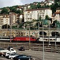 CH CFF Re460 Neuch01  DT de Re 460 avec train de mesure pour V 200km/h dans le tunnel de la Béroche à Neuchâtel