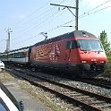 DSCF0642  Re 460 096-1 à Saint-Blaise-Lac avec le train amenant le nouveau Conseiller fédéral Didier Burkhalter à la récéeption officielle