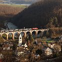 IMG 2313  IC dévié par l'ancienne ligne du Hauenstein sur le viaduc de Rümlingen, vu depuis une ouverture dans la forêt de la'utre côté de la vallée