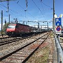 IMG 5065  A Palézieux, Re 460 en queue d'un IC. Depuis la mise en service de la ligne diamétrale de Zürich, les IC qui ont un renfort ont une locomotive à chaque extrémité.