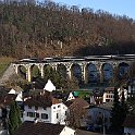 IMG 2297  Un IC composé de voitures EC sur le viaduc de Rümlingen durant des travaux dans le tunneé de base du Hauenstein