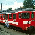 BDe 44 101  BDe 4/4 101 à Bonfol. Au retour sur Porrentruy, elle prendra avec elle le wagon de bois en arrière-plan