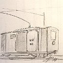 VR 19030223  Tramway du Val-de-Ruz, fourgon automoteur. Inauguré le 23.02.1903, illustré 107 ans plus tard.