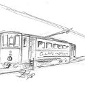 glans-begnins  Tram Gland-Begnins inauguré le 18 juin 1906. Dessiné pour ses 102 ans.