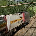 DSC10365  Sur la rampe Nord du Lötschberg, une locomotive de pousse et ajoutée aux lourds trains de marchandises