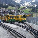 DSCF8936  Arrivée à Wengen avec des rames de différentes générations