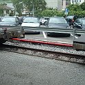 DSCF7227  Attelage spécial entre deux wagons plats à Vevey