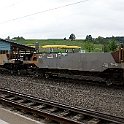 DSC11906  Ballastière CFF Xs sur des bogies porteurs à Lohn-Lüterkofen pour les travaux de doublement de la voie et déplacement de la gare de Biberist.