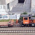 IMG 2521  Comme le train miniature: l'ouvrier au centre de l'image tient la télécommande pour le Tmf 2/2 168 "Moritz"