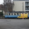 DSC16345  Automotrice historique du tram de Worb (aujourd'hui ligne 6) dans les couleurs du MOB où elle a passé quelques années, au dépôt de Burgernziel