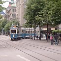 CH Tram ZH hist1  Rame historique de l'association "Sächsi-Tram" à la Bahnhofstrasse à Zürich