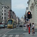 Tramway de Bruxelles, au fond, Ste-Marie.