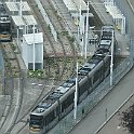 Tram à l'arrêt Heysel vu de l'atomium