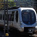 Une rame entre dans la gare des chemins de fer basques de San Sebastian