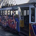 Comme son homologue de Lavra, le funiculaire de Gloria ressemble à une voiture de tram sur un chassis en pente.