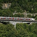 Flirt du RER VD sur le pont d'Intschi sur la Reuss