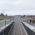 Ligne de raccordement à  la ligne nouvelle, Solothurn- Wanzwil. Ici à Inkwil avec une magnifique vue sur l'aiguillage en Y