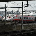 ETR 610 trenitalia en voie de garage à l'entrée de Zürich HB