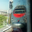 Course en parallèle à la sortie de Rotkreuz entre l'ETR 610 Trenitalia et un train spécial