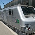 Alstom souhaite une joyeux anniversaire au BLS avec cette Prima d'akiem (société de location de locomotives appartenant à la SNCF)