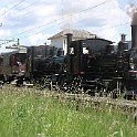 Rame avec 2 petites locomotives à vapeur à Emmenmatt