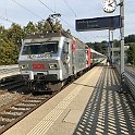 Re 4/4 095 en tête d'un Voralpen-Express à Luzern-Verkehrshaus