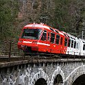 Sur le viaduc des gorges du Triège. Sur RailOne, vous verrez une vidéo au drône du passage sur le viaduc