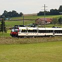 Un RE en provenance de Bulle dans la courbe avant Romont