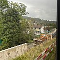 Avant la gare de Grellingen, côté Zwingen: construction d'un mur de soutènement pour la deuxième voie